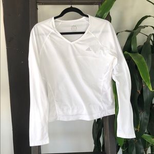 Adidas long sleeve white workout shirt